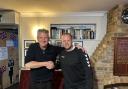 New Colney Heath manager Matt Day (right) with chairman Richard Smith. Picture: CHFC