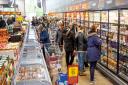 Shoppers flocked to The Food Warehouse in Hemel Hempstead.