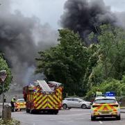 Ten firefighting appliances were sent to the blaze by Hertfordshire Fire and Rescue Service.
