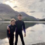Emily with her brother, Harry, who is taking on his own fundraising challenge this month.