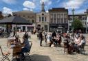An eat alfresco event in Hitchin's town Centre