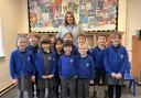 Crabtree Infants' executive headteacher, Emma Simmons, with pupils.