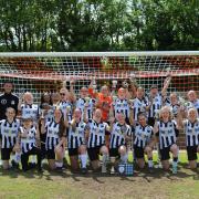 Colney Heath ladies celebrate their league cup success. Picture: DONNA NG/DNMED_IA