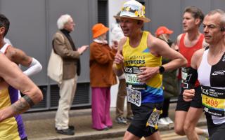 Steve Scorer of St Albans Striders ran the London Marathon six days after the Boston one.. Picture: KATE TETTMAR