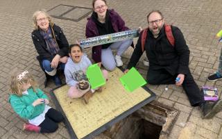 St Albans residents have marked the birthday of a hole that opened up in a New Greens pavement last year.
