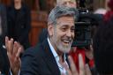 George Clooney (pictured at the McEwan Hall in Edinburgh) was seen at County Hall on Thursday (May 26).