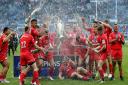 Saracens players celebrate winning the Champions Cup Final at St James' Park, Newcastle. Picture: RICHARD SELLERS/PA