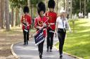 Trumpeters dressed in Queen's Guard costumes at the start of LIV Golf London day two yesterday (Friday, June 10)