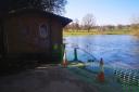 Verulamium Lake has burst its banks, flooding the public toilets, due to excessive winter rainfall.