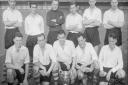 Fred Collings (front row, middle) was captain when St Albans City won the 1956 Herts Senior Cup. Picture: SAINTS STATISTICS