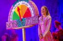 Princess Aurora (Jemma Carlisle) with the Noiseometer  in St Albans pantomime Sleeping Beauty at The Alban Arena. Picture: Pamela Raith