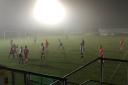 Baldock Town's home game with Colney Heath was played in patches of dense fog.