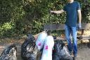 Guy Turner carried out a litter pick in Carlton Road, Harpenden.