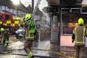 Five fire engines attended a major fire at The Camp Fish and Chips in St Albans. Picture: Laura Bill