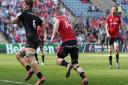 Saracens Michael Rhodes runs in their first try during the European Champions Cup semi final match at the Ricoh Arena, Coventry. Picture: DAVID DAVIES/PA