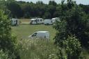 The travellers on the Wheathampstead playing field. Picture: Sarah Myers