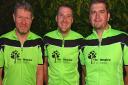 Cycling for The Hospice of St Francis are, from left: Russell Mann, Ben Askem and Robin Parsons