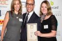 Sally Shepherd from Eve and Adam Day Spa, Theo Paphitis and Sue Wybrow from Popdance