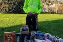 Hatfield resident Timothy Muggleton has bought more than £300 worth of gifts for disadvantaged children. Picture: Supplied