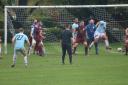 Alban Dynamo go close in their game against Strafford Arms Res.