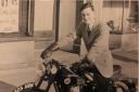 John Seabrook on the motorbike he used to get around Harpenden