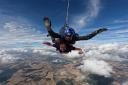 Helen Harper from Harpenden took part in a skydive to raise money for Rennie Grove