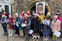 Redbourn Primary School choir entertain crowds in St Albans