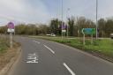 Flooding has shut the A1081's northbound carriageway near London Colney