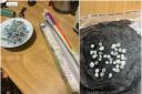 Drugs were over £30,000 were seized in the wave of arrests in Hertfordshire and London.