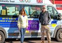 Angela and Graham Coton, with their minibus full of aid which they took to Lublin, Poland.