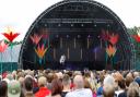 St Albans Comedy Garden - Harpenden's Rhys James entertains the crowds.