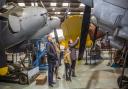 A family view the DH98 Mosquito collection at the de Havilland Aircraft Museum