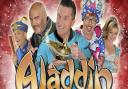 Aladdin cast poster for this year's St Albans pantomime at The Alban Arena
