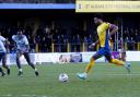 Shaun Jeffers scored from the penalty spot for St Albans City. Picture: JIM STANDEN