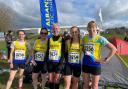 St Albans Striders' female team at the national cross-country championships. Picture: LOUISE BENTHAM