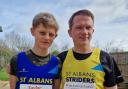 Adam Healey of St Albans Athletics Club with dad Martin of St Albans Striders. Picture: ST ALBANS STRIDERS