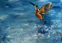 'Kingfisher over Blue Waters' is one of the artworks already submitted to the Herts Young Homeless exhibition