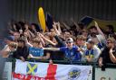 St Albans City fans at the play-off final at Marsh Lane. Picture: PETER SHORT