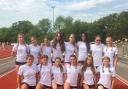 The successful Roundwood Park School intermediate girls athletics squad. Picture: ANDREW KEENLEYSIDE