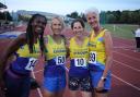 St Albans Striders relay team at the Masters League.  Picture: ST ALBANS STRIDERS