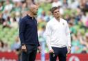 Owen Farrell (right) with England head coach Steve Borthwick. Picture: NIALL CARSON/PA