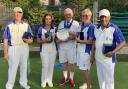 The Townsend district mixed four winners with Harpenden president  Gordon Burrow. Picture: TOWNSEND BC