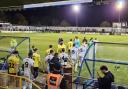 St Albans City and Weston-super-Mare head onto the Clarence Park pitch.