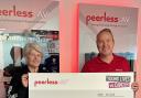 Peerless-AV presented a cheque to Young Lives vs Cancer