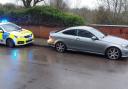 A Mercedes driver has been forced to get a taxi home after Hertfordshire police seized his car in Harpenden.