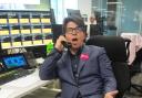 Michael McIntyre on the phone (Yui Mok/PA)