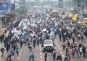 The demo was organised by opposition parties against constitutional changes proposed by the president Felix Tshisekedi (AP)