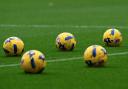A general view of PUMA Orbita EFL Sky Bet Footballs ahead of the Sky Bet Championship match at St. Andrew’s @ Knighthead Park, Birmingham. Picture date: Saturday November 22, 2025.