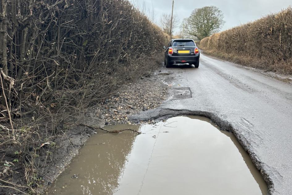 Large pothole in St Albans 'destroys' health visitor's car 