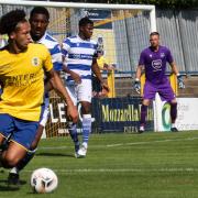 Mackye Townsend-West was forced off with a first-half injury for St Albans City against Hungerford Town.